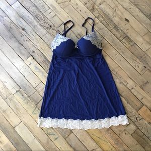 VS Navy and cream lace sexy lingerie 34c